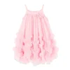 Angel's Face Abito Rosa in Tulle Zig Zag per Bambine