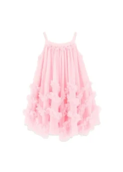 Angel's Face Abito Rosa in Tulle Zig Zag per Bambine