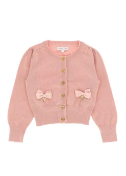 Angel's face Cardigan Rosa con Fiocchi per Bambine