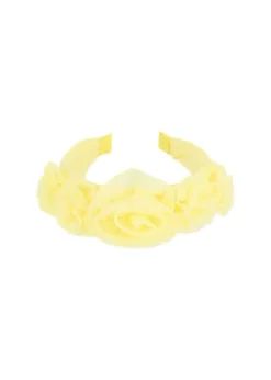 Angel's Face Cerchietto Giallo con Tulle Rosie per Bambine