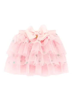 Angel's Face Gonna in Tulle Rosa con Stelle Oro