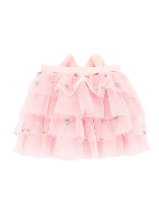 Angel's Face Gonna in Tulle Rosa con Stelle Oro