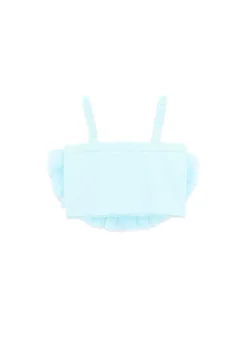 Angel's Face Top Celeste con Tulle Rosetta per Bambine