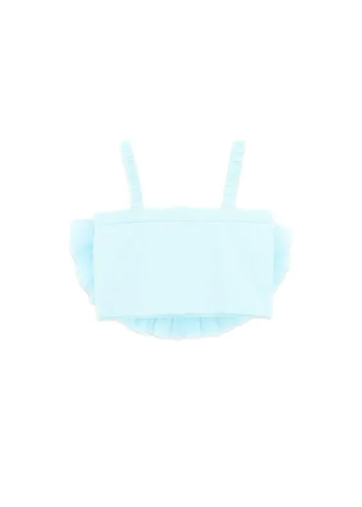 Angel's Face Top Celeste con Tulle Rosetta per Bambine