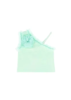 Angel's Face Top Menta con Fiore Reese per Bambine