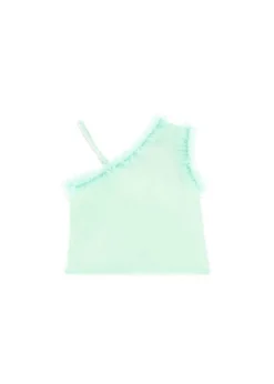 Angel's Face Top Menta con Fiore Reese per Bambine