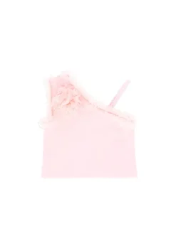Angel's Face Top Rosa con Fiore Reese per Bambine