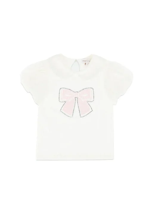 Angel's Face T-shirt Bianca con Stampa Mallory per Bambine