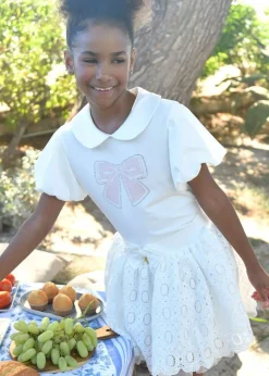 Angel's Face T-shirt Bianca con Stampa Mallory per Bambine