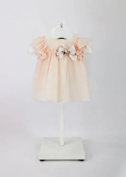 Barcellino Abito con Culotta Rosa con Fiocco per Neonate