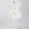 Barcellino T-shirt con Salopette con Fiocco Panna per Neonate