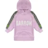 Barrow Kids Abito in Felpa con Cappuccio Rosa con Logo per Neonate
