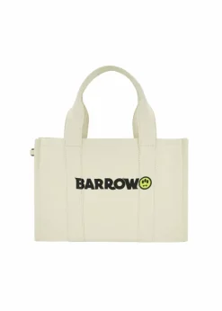 Barrow Kids Borsa Tote Crema con Logo per Bambine