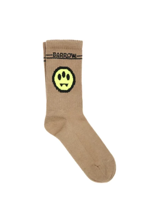 Barrow Kids Calzini Marroni con Stampa Smile