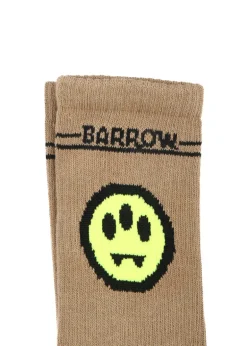 Barrow Kids Calzini Marroni con Stampa Smile
