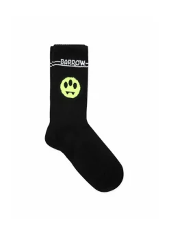 Barrow Kids Calzini Neri con Stampa Smile