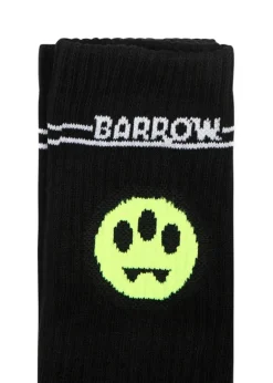Barrow Kids Calzini Neri con Stampa Smile