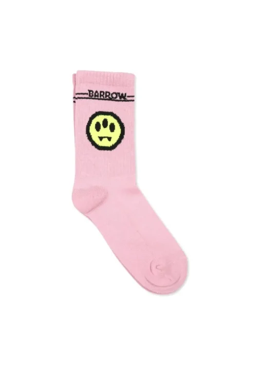 Barrow Kids Calzini Rosa con Stampa Smile
