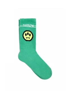 Barrow Kids Calzini Verde con Stampa Smile