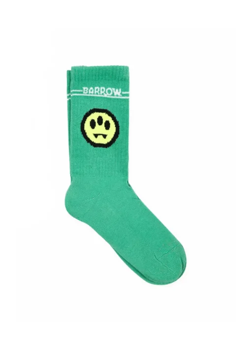 Barrow Kids Calzini Verde con Stampa Smile