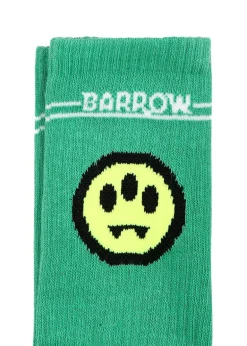 Barrow Kids Calzini Verde con Stampa Smile