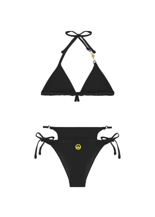 Barrow Kids Costume Bikini Nero con Logo per Bambine