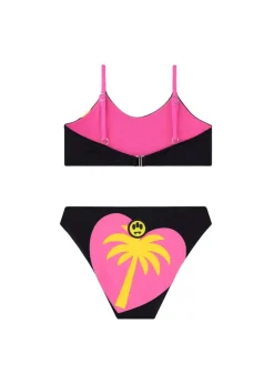 Barrow Kids Costume Bikini Nero con Stampa per Bambine