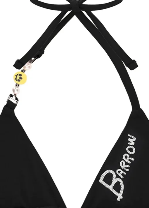 Barrow Kids Costume Bikini Nero con Logo per Bambine