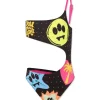 Barrow Kids Costume Monokini Nero con Stampa per Bambine