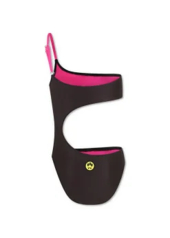 Barrow Kids Costume Monokini Nero con Stampa per Bambine