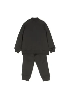 Barrow Kids Felpa con Pantaloni Piombo con Logo per Neonati