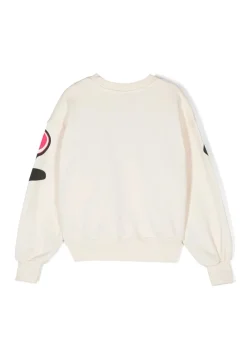 Barrow Kids Felpa Crema con Stampa per Bambine