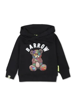Barrow Kids Felpa Nera con Cappuccio con Stampa per Neonati