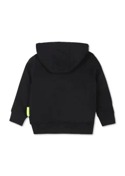 Barrow Kids Felpa Nera con Cappuccio con Stampa per Neonati