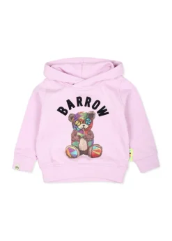 Barrow Kids Felpa Rosa con Cappuccio con Stampa per Neonate