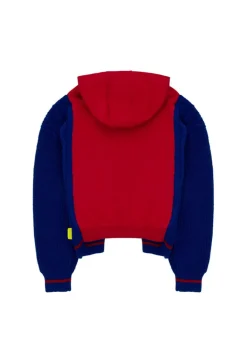 Barrow Kids Felpa Rossa con Cappuccio con Patchwork per Bambini