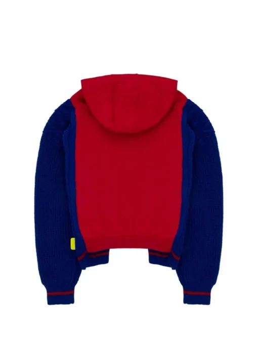 Barrow Kids Felpa Rossa con Cappuccio con Patchwork per Bambini