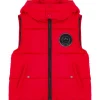 Barrow Kids Giubbino Gilet Rosso con Cappuccio per Bambini
