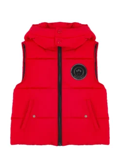 Barrow Kids Giubbino Gilet Rosso con Cappuccio per Bambini