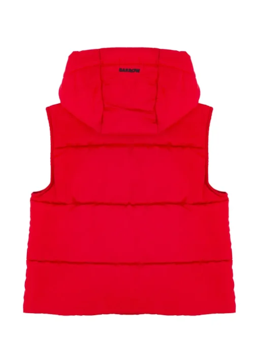Barrow Kids Giubbino Gilet Rosso con Cappuccio per Bambini