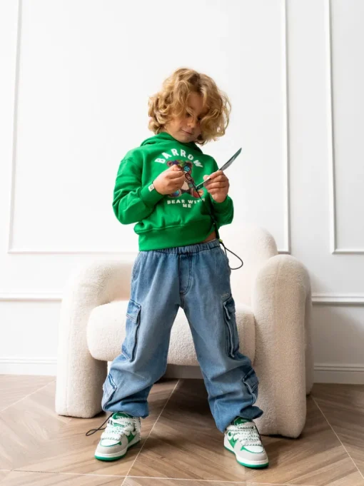 Barrow Kids Jeans Cargo Denim Chiaro per Bambini