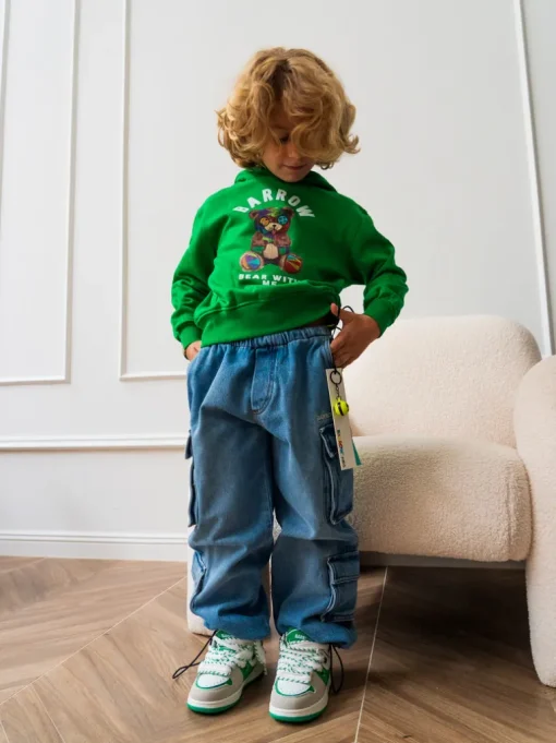 Barrow Kids Jeans Cargo Denim Chiaro per Bambini