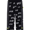 Barrow Kids Pantaloni in Felpa Neri con Stampa per Bambini
