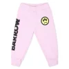 Barrow Kids Pantaloni Rosa in Felpa con Stampa Logo per Neonate