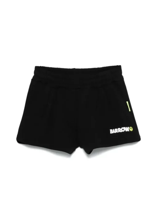 Barrow Kids Short Nero con Logo per Bambine
