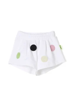Barrow Kids Shorts Bianchi con Smiles per Bambine