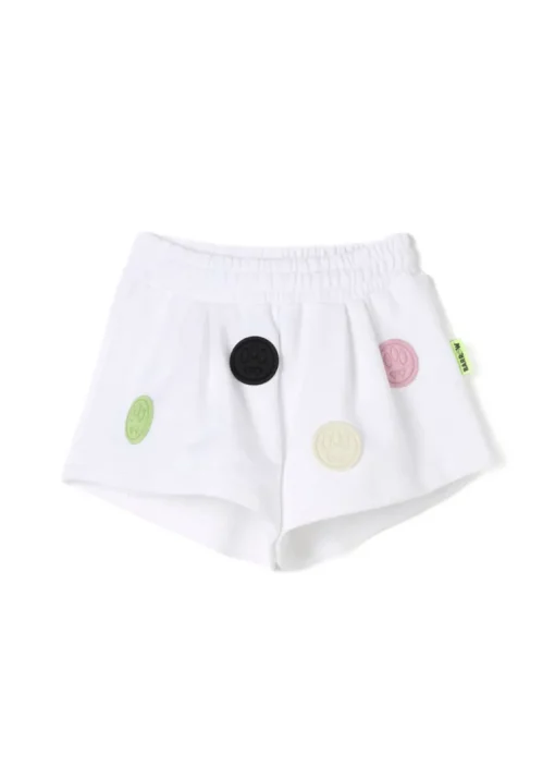 Barrow Kids Shorts Bianchi con Smiles per Bambine