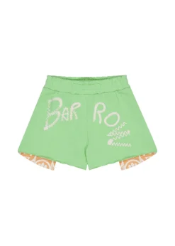 Barrow Kids Shorts Verdi con Stampa per Bambine