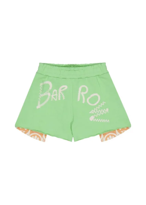 Barrow Kids Shorts Verdi con Stampa per Bambine