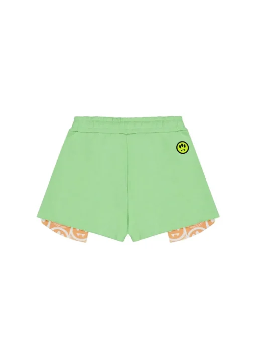 Barrow Kids Shorts Verdi con Stampa per Bambine
